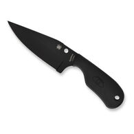 Spyderco Subway Bowie Black PlainEdge Fixed Blade Knife