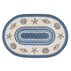Capitol Earth Shells Oval Patch Braided Rug