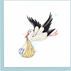 Quilling Card Special Delivery Stork Baby Congratulations Card