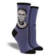Socksmith Design Women's Ruth Bader Ginsberg Portrait Crew Sock