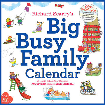 Big Busy Family 17-Month 2024 Wall Calendar by Richard Scarry