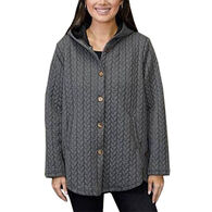 Papillon Women's Cable Knit Aline Hooded Jacket