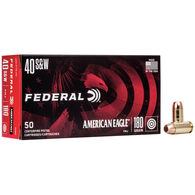 Federal American Eagle 40 S&W 180 Grain FMJ Handgun Ammo (50)
