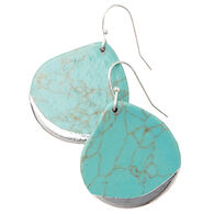 Scout Curated Wears Women's Stone Dipped Teardrop Earring - Turquoise/Silver