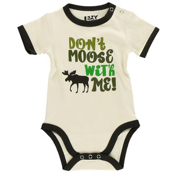 Lazy One Infant Boys Dont Moose With Me Creeper Onsie