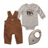 Carhartt Infant Boys Long-Sleeve Bodyshirt, Bib & Fleece Overall Set, 3-Piece