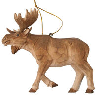 Wilcor Carved Wood Moose Ornament