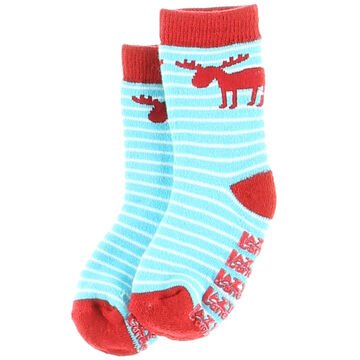 Lazy One Infant Boys Stripe Moose Sock