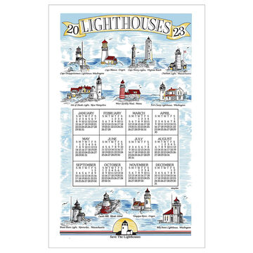Kay Dee Designs 2023 Lighthouses Calendar Towel