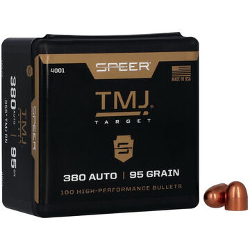 Speer TMJ 380 Auto 95 Grain .355 TMJ RN Handgun Bullet (100)