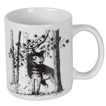 Carvilles Wolf Tracks Ceramic Mug