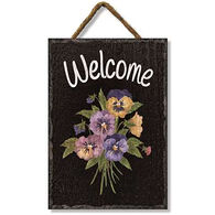 My Word! Welcome - Pansies Slate Impression