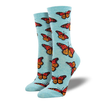 Socksmith Design Womens Social Butterfly Crew Sock
