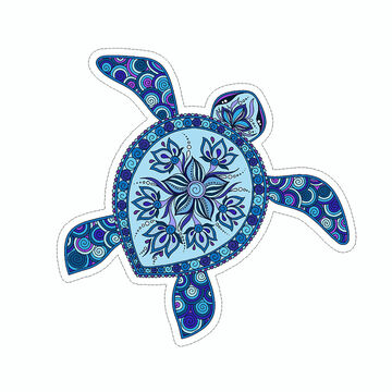 Sticker Cabana Blue Turtle Mini Sticker