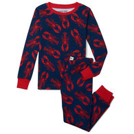 Hatley Boy's Little Blue House Navy Lobster Pajama Set, 2-Piece