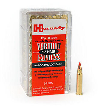 Hornady Varmint Express 17 HMR 17 Grain V-Max Ammo (50)