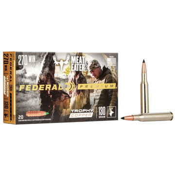 Federal Premium MeatEater Trophy Copper 270 Winchester 130 Grain BT Rifle Ammo (20)