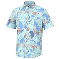 Huk Men's Moon Kona Radical Botanical Print Button-Down Short-Sleeve Shirt