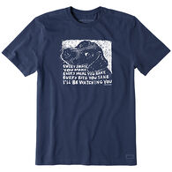 Life is Good Men's Black Snack Dog Crusher Short-Sleeve T-Shirt
