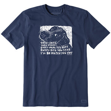 Life is Good Mens Black Snack Dog Crusher Short-Sleeve T-Shirt