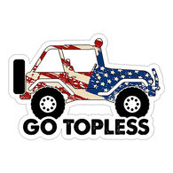 Sticker Cabana Go Topless Jeep Sticker