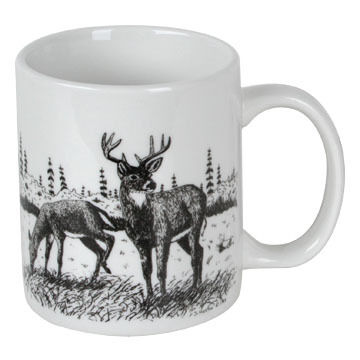 Carvilles Deer Tracks Ceramic Mug