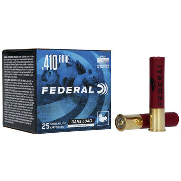 Federal Game Load Upland Hi-Brass 410 GA 2-1/2 1/2 oz. #6 Shotshell Ammo (25)