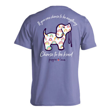 Puppie Love Mens & Womens Kind Rainbow Pup Short-Sleeve T-Shirt