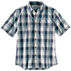 Carhartt Mens Essential Plaid Open Collar Button Down Short-Sleeve T-Shirt
