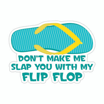 Sticker Cabana Flip Flop Mini Sticker