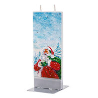 Flatyz Candle - Santa in Snow with Present Sack