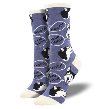 Socksmith Design Womens Howling For You Crew Sock