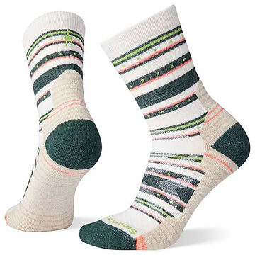 SmartWool Womens Hike Light Cushion Stitch Stripe Mid Crew Sock - Special Purchase
