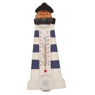Bobbo Blue & White Striped Lighthouse Stripe Window Thermometer