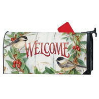 MailWraps Chickadee Wreath Magnetic Mailbox Cover