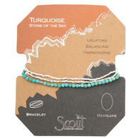 Scout Curated Wears Women's Delicate Stone Turquoise/Silver Bracelet/Necklace