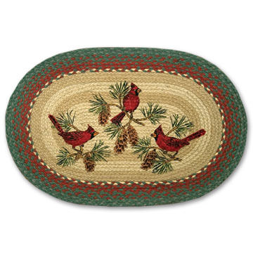 Capitol Earth Braided Oval Cardinals Rug