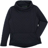 Stillwater Supply Women's Quilted Crossover Cowl Neck Pullover
