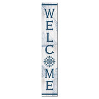 My Word! Welcome - Nautical Compass Rose Porch Board
