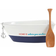 Pavilion Boat Stoneware Serving Dish with Oar