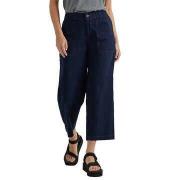 Lee Jeans Womens Ultra Lux Comfort Wide Leg Utility Crop Pant