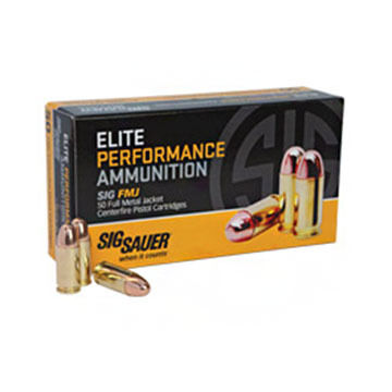 SIG Sauer Elite Performance 10mm 180 Grain FMJ Pistol Ammo (50)