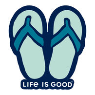 Life is Good Flip Flops Die Cut Sticker
