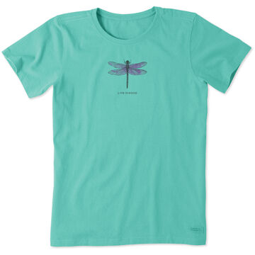 Life is Good Womens LIG Engraved Dragonfly Crusher Short-Sleeve T-Shirt