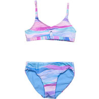 Snapper Rock Swimwear Teen Girl's Water Hues Keyhole Bikini Swimsuit, 2-Piece