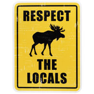 Sticker Cabana Respect the Locals - Moose Crossing Sign Sticker