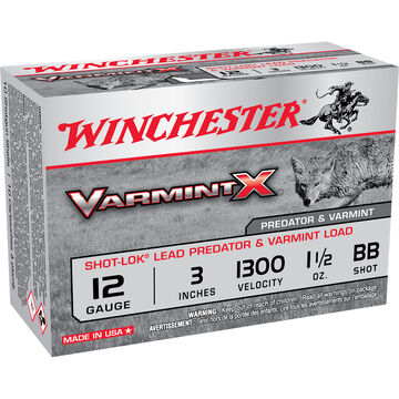 Winchester Varmint X 12 GA 3 1.5 oz. BB Buckshot Ammo (10)