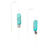 Scout Curated Wears Women's Rectangle Stone Earring - Turquoise/Black/Silver