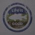 Life is Good Mens Fish Coin Cool Short-Sleeve T-Shirt