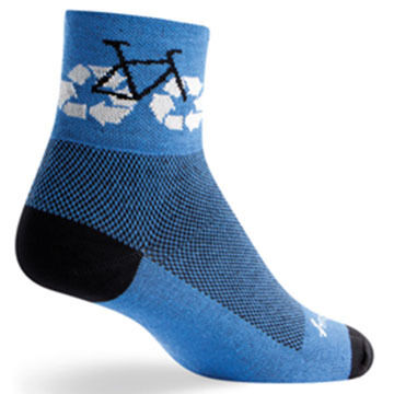 SockGuy Mens ReCycle Bicycling Sock